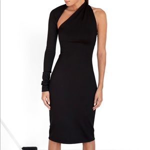 MIDI dress one sleeve cocktail/party dress